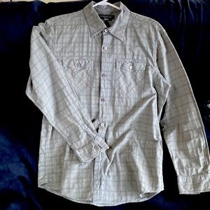 Mens large Banana Republic casual button up shirt, Olive green